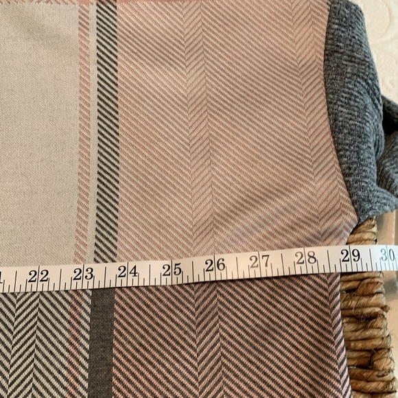 Pink Gray Plaid Tunic 3X - Picture 7 of 8